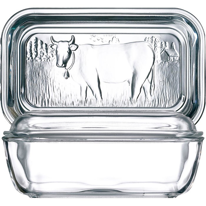 Luminarc Mantequera con Tapa Vaca Blanco 17x7 cm