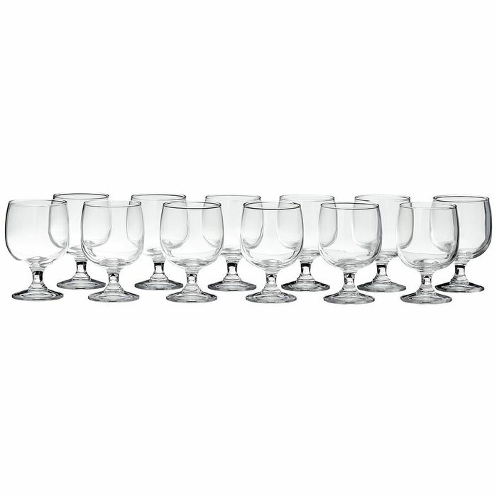 Arcoroc Copas de Vino Amelia de Vidrio Templado, Pack de 12, 19 cL Arcoroc Copas de Vino Amelia de Vidrio Templado, Pack de 12, 19 cL