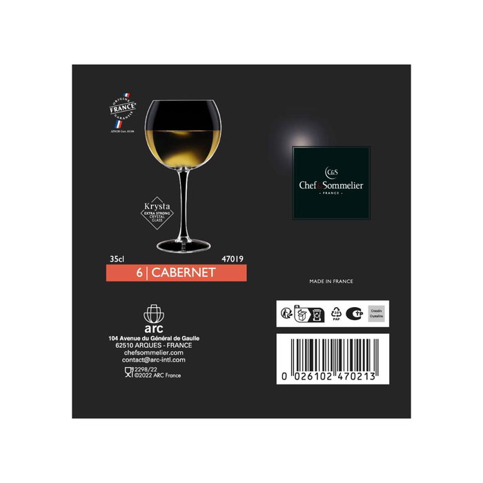Chef & Sommelier Copas Ballon Vino Krysta Cabernet 35 cL (Pack de 6) Chef & Sommelier Copas Ballon Vino Krysta Cabernet 35 cL (Pack de 6)