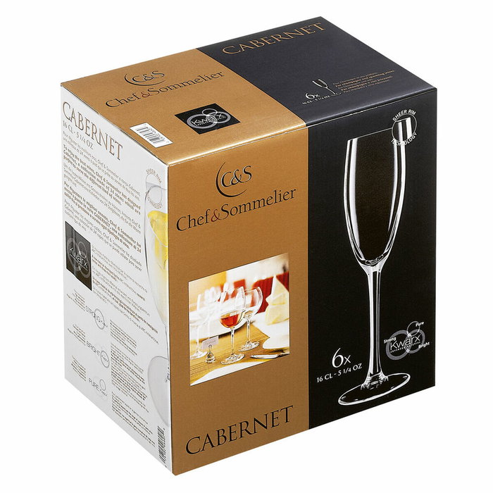 Chef & Sommelier Caja 6 Copas Flauta Krysta Cabernet 16 cL