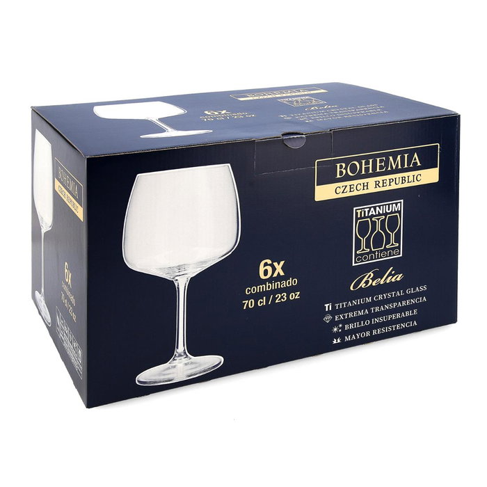 Bohemia Caja de 6 Copas Belia de 70 cL Transparentes