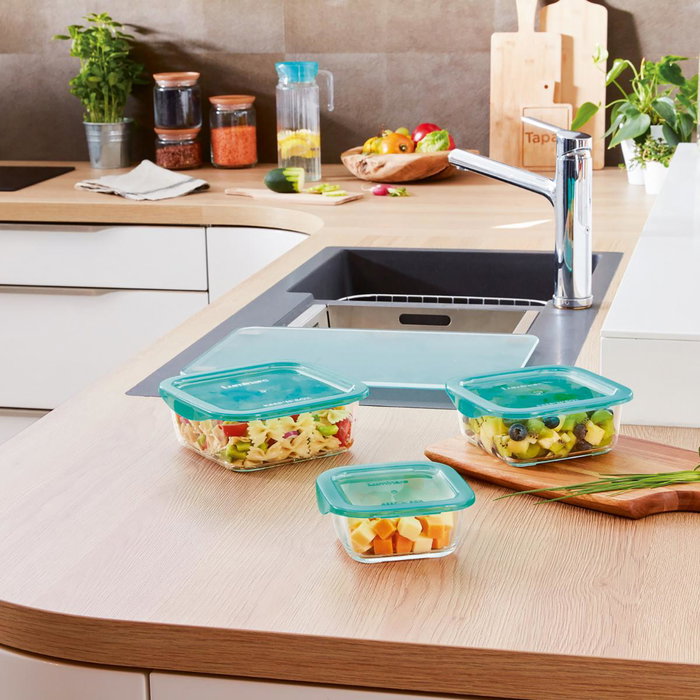 Set 5 Recipientes Vidrio con Tapa Keep'N Lagon Luminarc 76 cL - 82 cL - 92 cL - 2*122 cL Set 5 Recipientes Vidrio con Tapa Keep'N Lagon Luminarc 76 cL - 82 cL - 92 cL - 2*122 cL