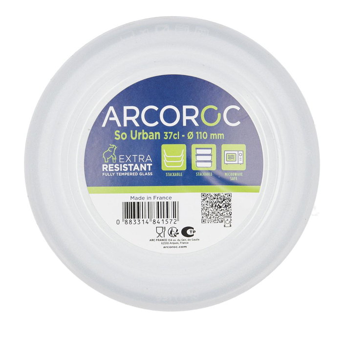 Recipiente Redondo Hermético Vidrio So Urban Arcoroc 11x11x7,3 cm - 37 cL Recipiente Redondo Hermético Vidrio So Urban Arcoroc 11x11x7,3 cm - 37 cL