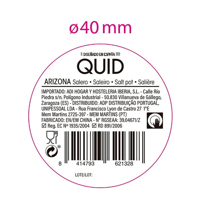 Salero Cerámico Arizona Quid 12x12x11 cm
