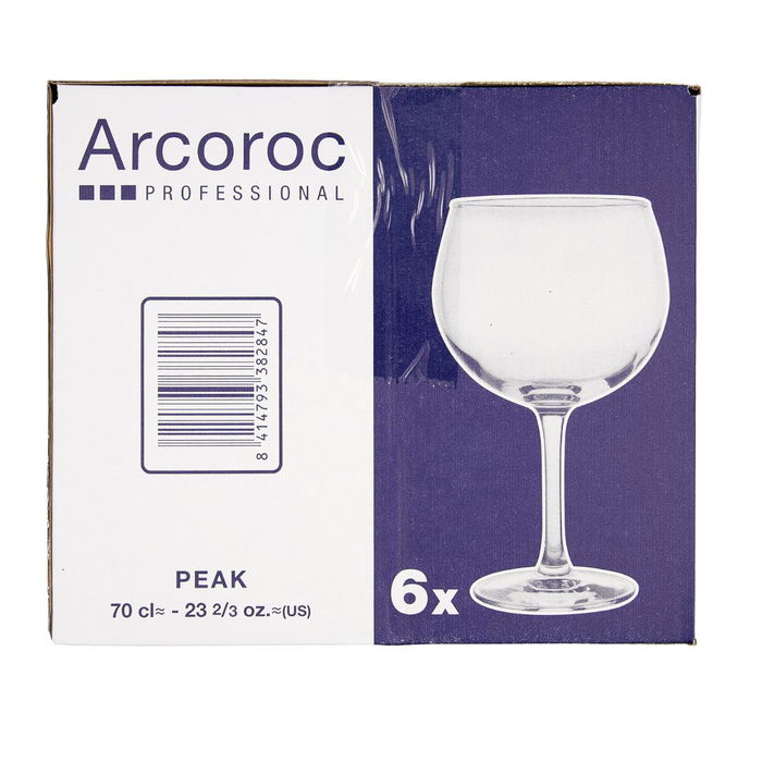 Caja 6 Copas Combinado Vidrio Peak Arcoroc 70 cL