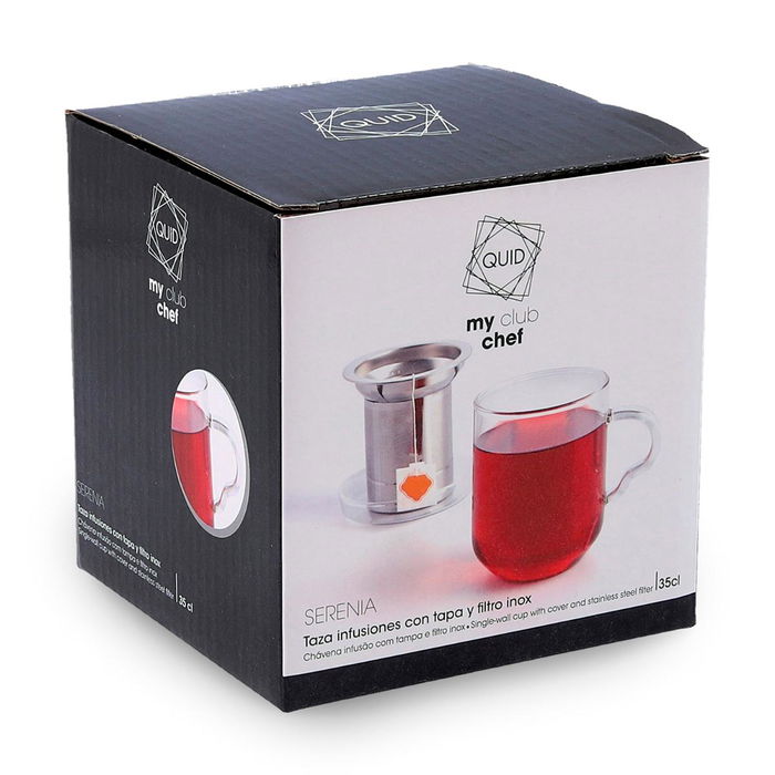 Taza Vidrio Filtro Inox Serenia Quid 35 cL Taza Vidrio Filtro Inox Serenia Quid 35 cL