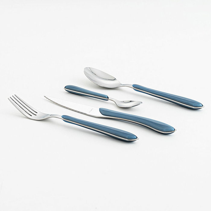 Amefa Eclat Juego de 24 Cubiertos Inox y Mango Abs Azul de 2 mm