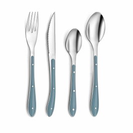 Amefa Set de 24 Cubiertos Bistro Azul Acero Inox 9,2 cm-1,5 mm