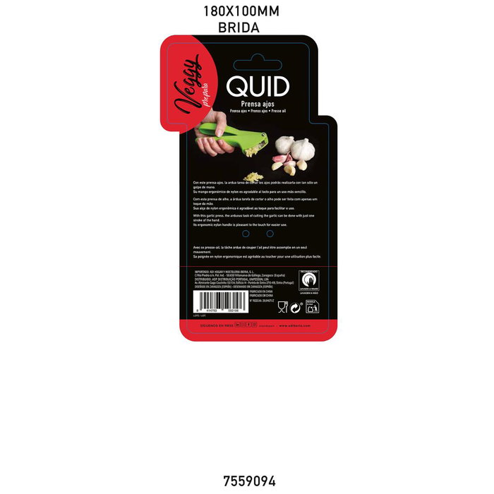 Prensa Ajos Veggy Quid 21x10x3 cm