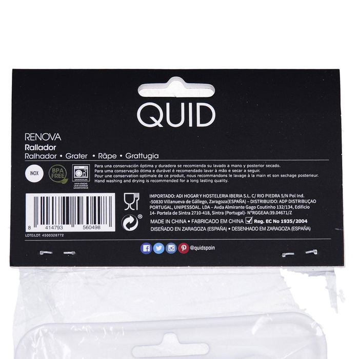 Rallador Acero Inoxidable Renova Quid 23 cm