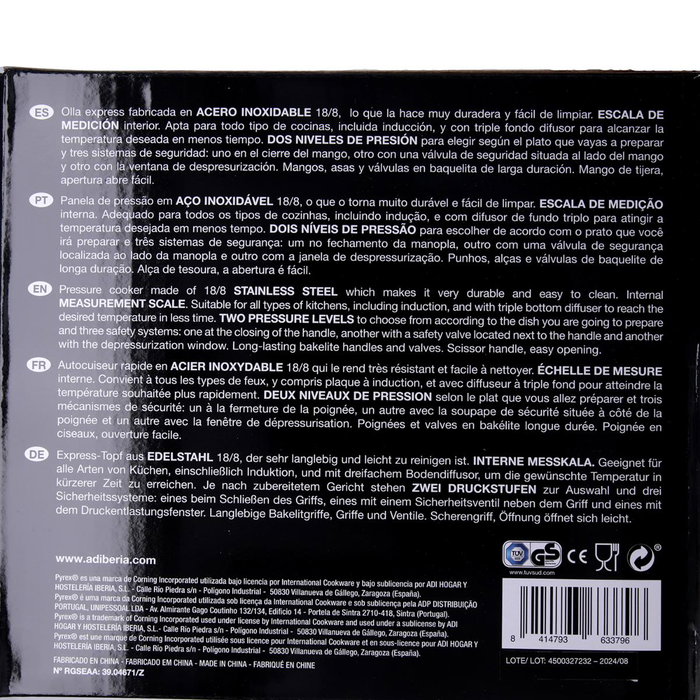 Olla A Presión Noble Pyrex® 6 L