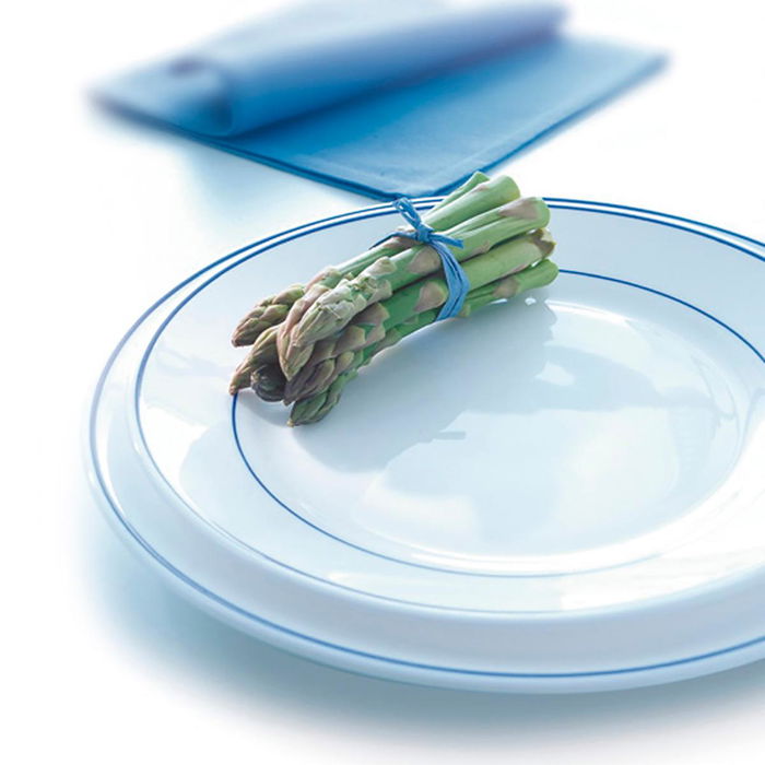 Set 6 Platos Postre Opal Rest. F/Azul Arcoroc 19,5 cm