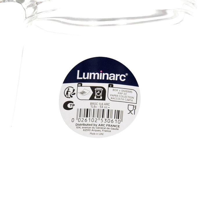 Jarra Agua Vidrio Arc (Broc) Luminarc 1,6 L