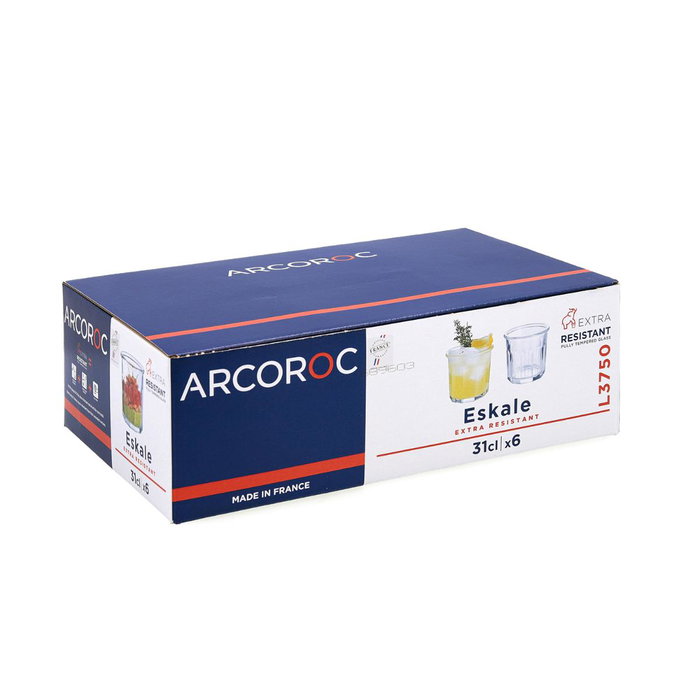 Caja 6 Vasos Altos Vidrio Eskale Arcoroc 31 cL
