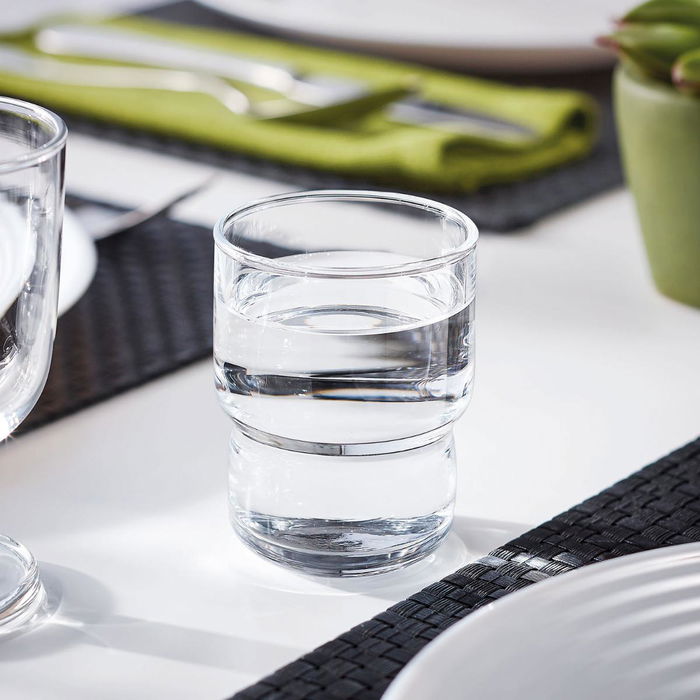 Caja 6 Vasos Bajos Vidrio Log Arcoroc 27 cL