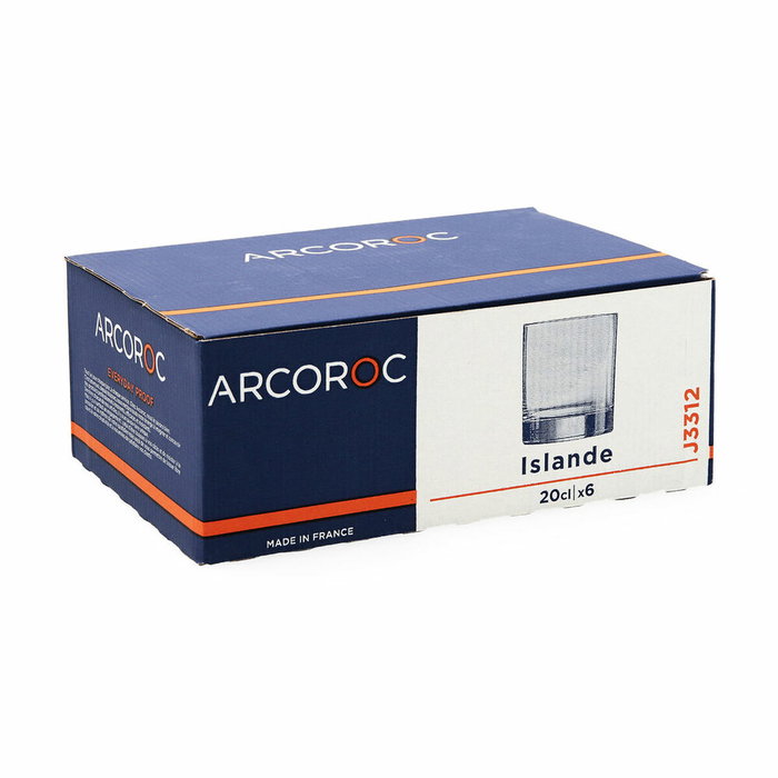 Arcoroc Caja de 6 Vasos Bajos Islande de Vidrio 20 cL