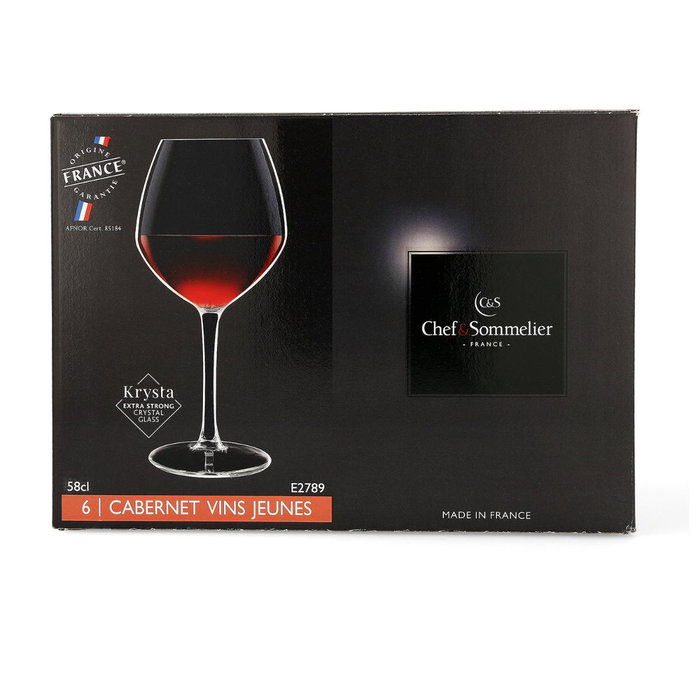 Chef & Sommelier Caja de 6 Copas de Vino Krysta Cabernet 58 cL Chef & Sommelier Caja de 6 Copas de Vino Krysta Cabernet 58 cL