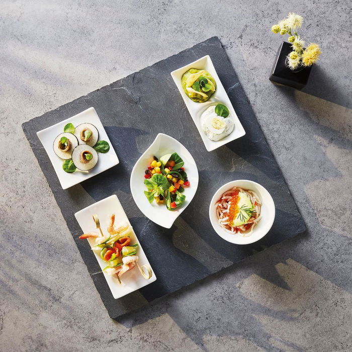 Set 6 Platos Cuadrados Porcelana Appetizer Arcoroc 9,5 cm Set 6 Platos Cuadrados Porcelana Appetizer Arcoroc 9,5 cm