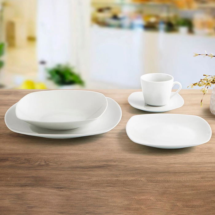 Plato Llano Porcelana Novo Vinci Quid 26,6 cm (6 Unidades)