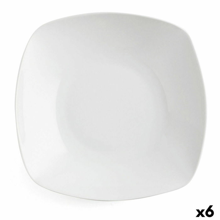 Quid Plato Hondo Novo Vinci 20,5 cm (6 Unidades) Blanco
