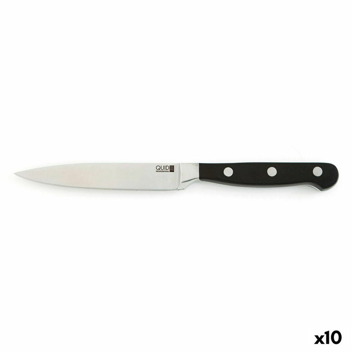 Quid Professional Cuchillo Verdulero Inox Chef Black 12 cm (10 Unidades) Black Edition