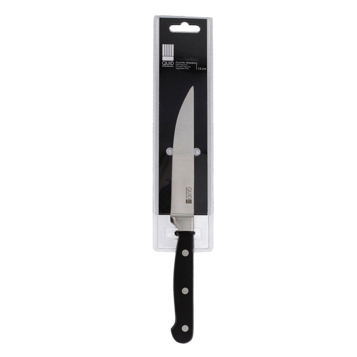 Quid Professional Cuchillo Verdulero Inox Chef Black 12 cm (10 Unidades) Black Edition