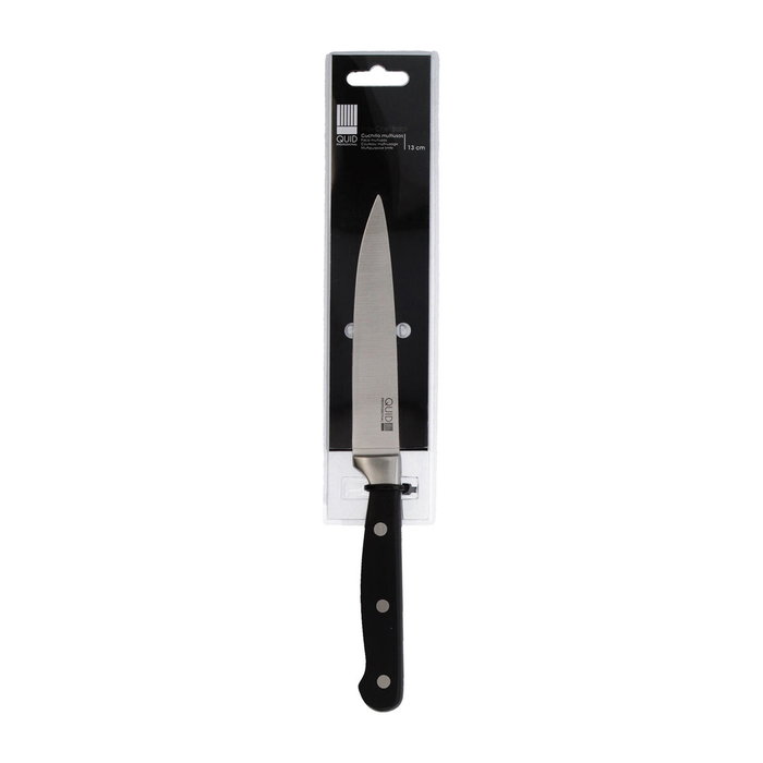 Quid Professional Cuchillo Multiusos Inox Chef Black 12 cm (10 Unidades) de Acero Inoxidable