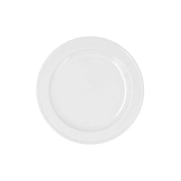 Bidasoa Plato de Postre Glacial Ala Estrch 20 cm (6 Unidades) de Porcelana Blanca