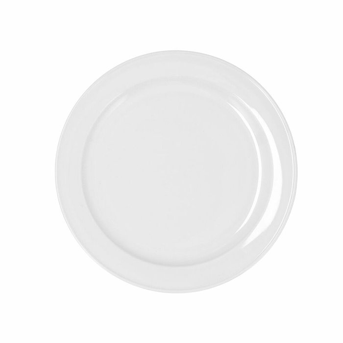 Bidasoa Plato Llano Glacial Ala Estrech 24 cm (6 Unidades) Blanco