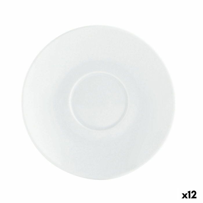 Quid Plato Porcelana Basic 12,5 cm (12 Unidades) Blanco