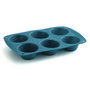 Quid Molde Repostería Silicona Ozon 26,5x16,6 cm (6 Unidades) - Azul