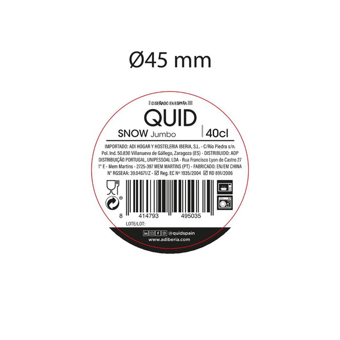 Jumbo Cerámico Snow Quid 40 cL (6 Unidades) Jumbo Cerámico Snow Quid 40 cL (6 Unidades)