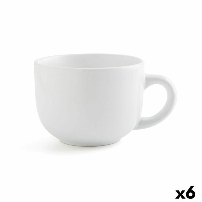 Quid Jumbo Cerámico Snow 40 cL (6 Unidades) Blanco