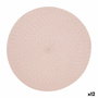 Quid Mantel Individual Vita Peoni Rosa 38 cm (12 Unidades)