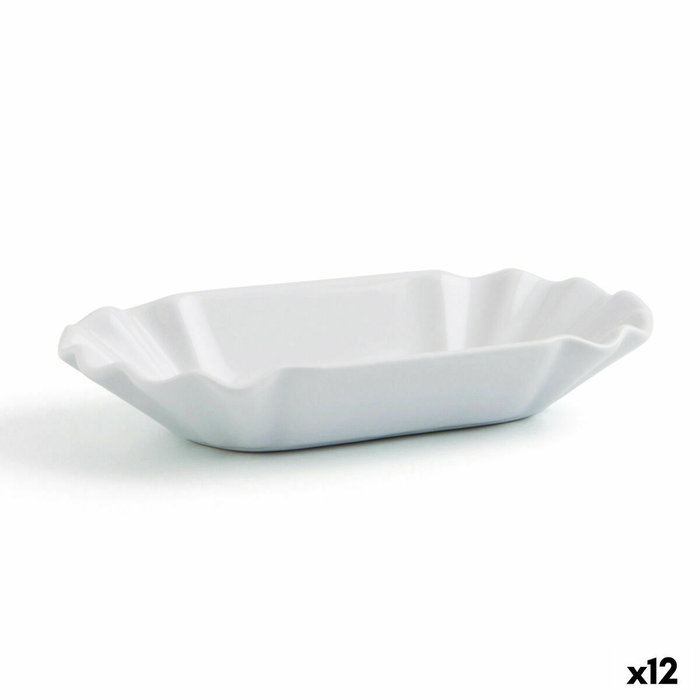 Quid Tapa Ración Porcelana Gastro Fun 20,5x11x3,5 cm (12 Unidades)