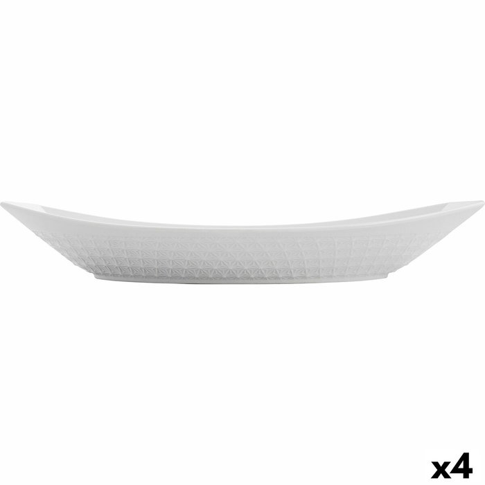 Quid Fuente Oval Porcelana Gastro 39,5x19x8 cm (4 Unidades)