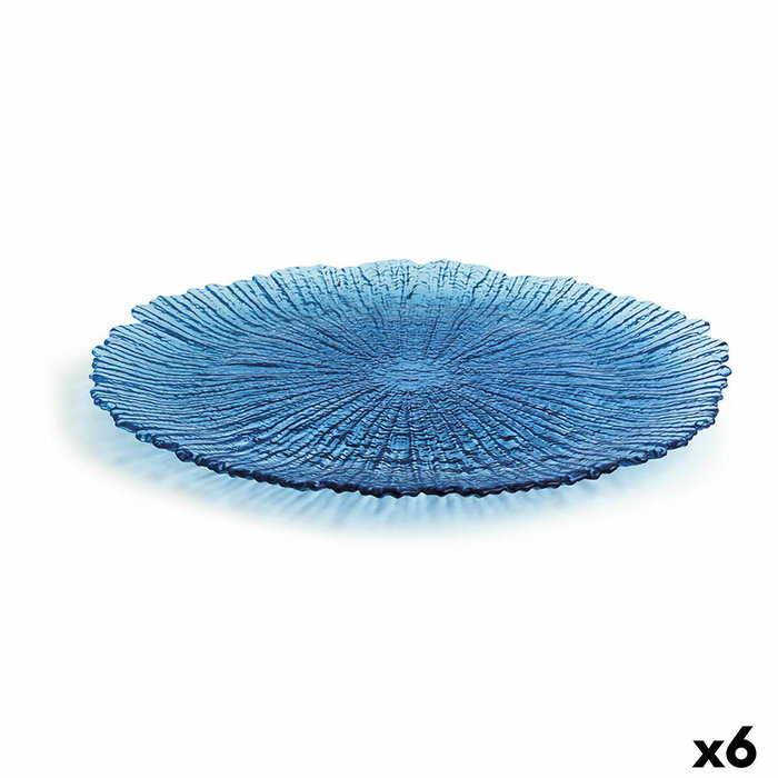 Quid Plato Presentación Vidrio Mar De Viento Azul 32 cm (6 Unidades)