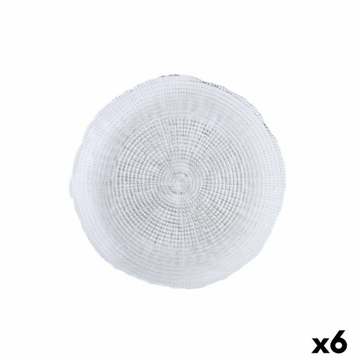 Quid Plato de Presentación Vidrio Boreal 21 cm (6 Unidades) transparentes