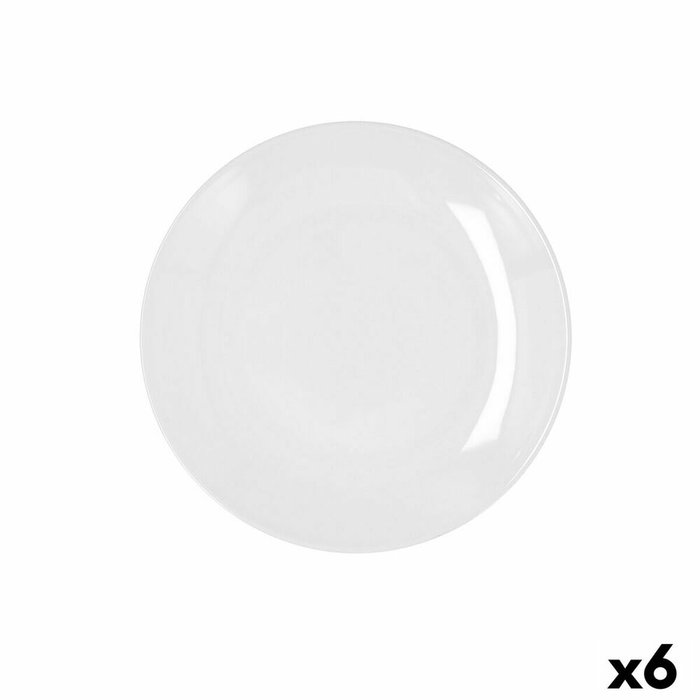 Bidasoa Plato Llano Glacial Coupe 21 cm (6 Unidades) Blanco