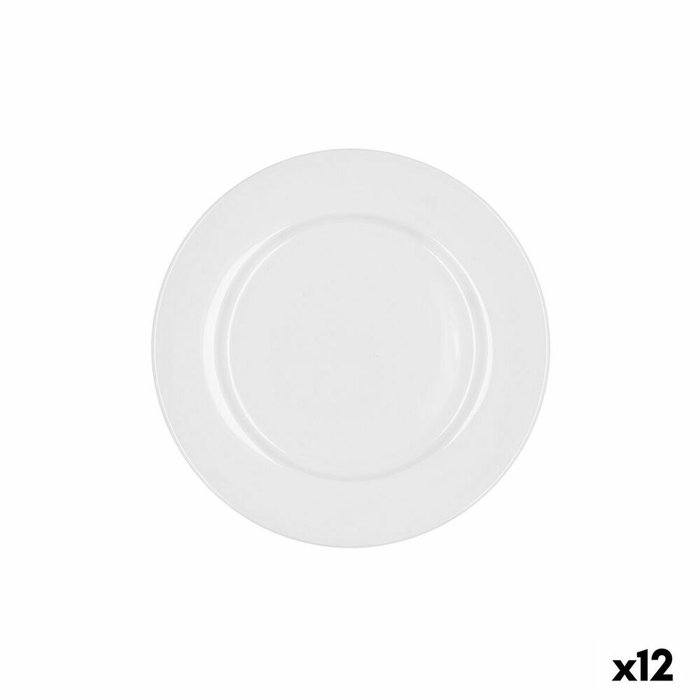 Bidasoa Plato de Postre Glacial Ala Ancha 19 cm (12 Unidades) Blanco