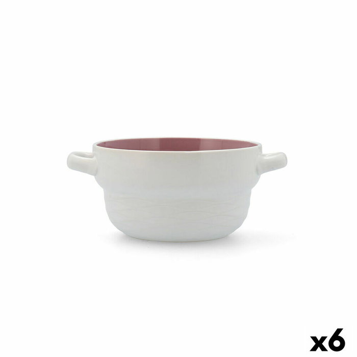 Quid Bol Cerámico Vita Peoni Rosa 50 cL (6 Unidades) inevitable