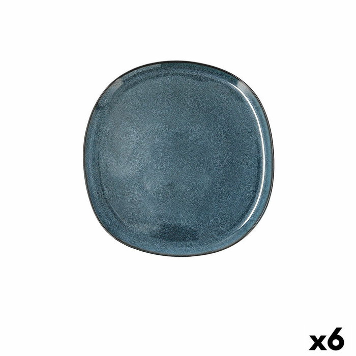 Bidasoa Plato Llano Cerámico Ikonic Azul (6 Unidades)探