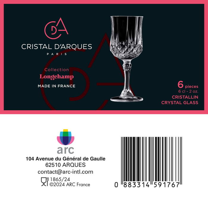 Copa Licor Cristalin Longchamp Cristal d'Arques 6 cL (6 Unidades) Copa Licor Cristalin Longchamp Cristal d'Arques 6 cL (6 Unidades)