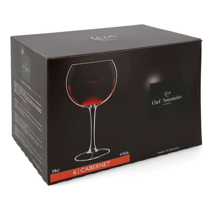 Caja 6 Copas Ballon Vino Krysta Cabernet Chef & Sommelier 58 cL