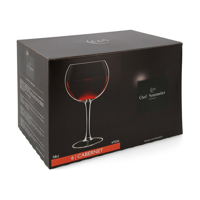 Chef & Sommelier Caja de 6 Copas Ballon Vino Krysta Cabernet 58 cL