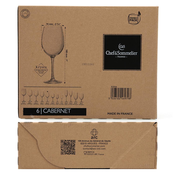 Chef & Sommelier Juego de 6 Copas de Vino Krysta Cabernet Tulip 25 cL Chef & Sommelier Juego de 6 Copas de Vino Krysta Cabernet Tulip 25 cL