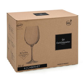 Caja 6 Copas Vino Krysta Cabernet Tulip Chef & Sommelier 25 cL