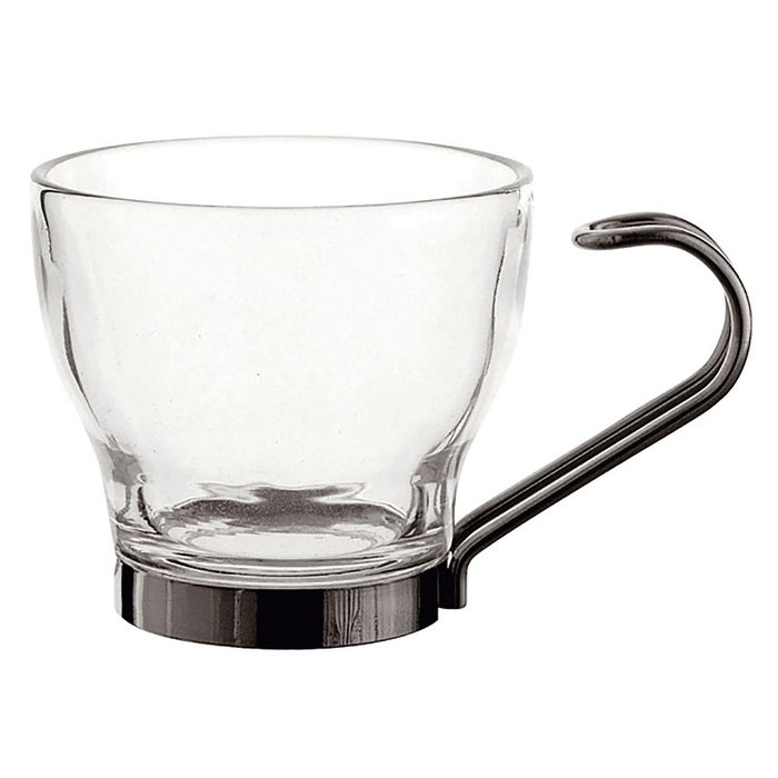 Quid Set de 3 Tazas Vidrio Supreme 11 cL con Asas de Acero