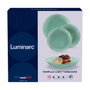 Luminarc Vajilla Opal Pampille Turquesa 18 Piezas - 6 Personas