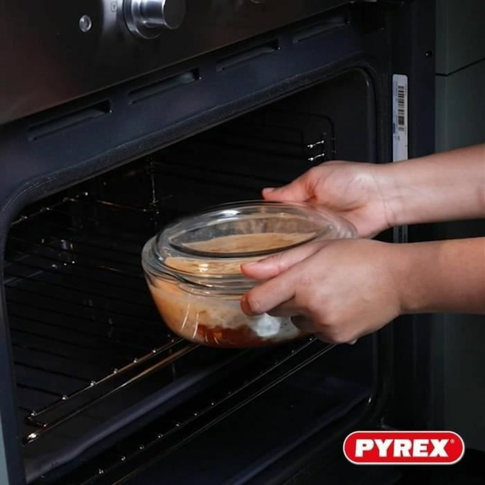 Pyrex Cacerola Essentials de Vidrio Borosilicato con Tapa, 2,1 L, 24x20 cm